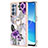 Coque Silicone Motif Fantaisie Souple Couleur Unie Etui Housse avec Support Bague Anneau Y03B pour Oppo Reno6 Pro 5G Petit