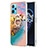 Coque Silicone Motif Fantaisie Souple Couleur Unie Etui Housse avec Support Bague Anneau Y03B pour Realme 9 Pro 5G Mixte