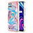 Coque Silicone Motif Fantaisie Souple Couleur Unie Etui Housse avec Support Bague Anneau Y03B pour Realme C25Y India Petit