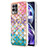 Coque Silicone Motif Fantaisie Souple Couleur Unie Etui Housse avec Support Bague Anneau Y03B pour Realme Narzo 50 4G Colorful