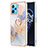 Coque Silicone Motif Fantaisie Souple Couleur Unie Etui Housse avec Support Bague Anneau Y03B pour Realme Narzo 50 Pro 5G Petit