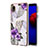 Coque Silicone Motif Fantaisie Souple Couleur Unie Etui Housse avec Support Bague Anneau Y03B pour Samsung Galaxy A01 Core Petit