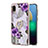 Coque Silicone Motif Fantaisie Souple Couleur Unie Etui Housse avec Support Bague Anneau Y03B pour Samsung Galaxy A02 Petit