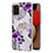 Coque Silicone Motif Fantaisie Souple Couleur Unie Etui Housse avec Support Bague Anneau Y03B pour Samsung Galaxy A02s Petit