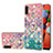 Coque Silicone Motif Fantaisie Souple Couleur Unie Etui Housse avec Support Bague Anneau Y03B pour Samsung Galaxy A11 Colorful