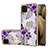 Coque Silicone Motif Fantaisie Souple Couleur Unie Etui Housse avec Support Bague Anneau Y03B pour Samsung Galaxy A12 5G Violet