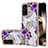 Coque Silicone Motif Fantaisie Souple Couleur Unie Etui Housse avec Support Bague Anneau Y03B pour Samsung Galaxy A15 4G Violet