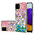 Coque Silicone Motif Fantaisie Souple Couleur Unie Etui Housse avec Support Bague Anneau Y03B pour Samsung Galaxy A22 4G Colorful