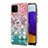 Coque Silicone Motif Fantaisie Souple Couleur Unie Etui Housse avec Support Bague Anneau Y03B pour Samsung Galaxy A22 4G Petit