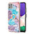 Coque Silicone Motif Fantaisie Souple Couleur Unie Etui Housse avec Support Bague Anneau Y03B pour Samsung Galaxy A22 5G Petit