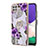 Coque Silicone Motif Fantaisie Souple Couleur Unie Etui Housse avec Support Bague Anneau Y03B pour Samsung Galaxy A22 5G Petit