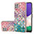 Coque Silicone Motif Fantaisie Souple Couleur Unie Etui Housse avec Support Bague Anneau Y03B pour Samsung Galaxy A22s 5G Colorful