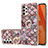 Coque Silicone Motif Fantaisie Souple Couleur Unie Etui Housse avec Support Bague Anneau Y03B pour Samsung Galaxy A23 4G Marron