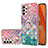 Coque Silicone Motif Fantaisie Souple Couleur Unie Etui Housse avec Support Bague Anneau Y03B pour Samsung Galaxy A32 4G Colorful
