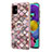 Coque Silicone Motif Fantaisie Souple Couleur Unie Etui Housse avec Support Bague Anneau Y03B pour Samsung Galaxy A51 4G Petit