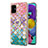 Coque Silicone Motif Fantaisie Souple Couleur Unie Etui Housse avec Support Bague Anneau Y03B pour Samsung Galaxy A51 4G Petit