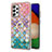 Coque Silicone Motif Fantaisie Souple Couleur Unie Etui Housse avec Support Bague Anneau Y03B pour Samsung Galaxy A52 4G Petit