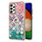 Coque Silicone Motif Fantaisie Souple Couleur Unie Etui Housse avec Support Bague Anneau Y03B pour Samsung Galaxy A52s 5G Petit