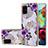 Coque Silicone Motif Fantaisie Souple Couleur Unie Etui Housse avec Support Bague Anneau Y03B pour Samsung Galaxy A71 4G A715 Violet