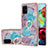 Coque Silicone Motif Fantaisie Souple Couleur Unie Etui Housse avec Support Bague Anneau Y03B pour Samsung Galaxy A71 5G Bleu