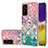 Coque Silicone Motif Fantaisie Souple Couleur Unie Etui Housse avec Support Bague Anneau Y03B pour Samsung Galaxy A82 5G Colorful