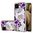 Coque Silicone Motif Fantaisie Souple Couleur Unie Etui Housse avec Support Bague Anneau Y03B pour Samsung Galaxy F12 Violet