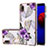 Coque Silicone Motif Fantaisie Souple Couleur Unie Etui Housse avec Support Bague Anneau Y03B pour Samsung Galaxy M01 Core Violet