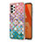 Coque Silicone Motif Fantaisie Souple Couleur Unie Etui Housse avec Support Bague Anneau Y03B pour Samsung Galaxy M32 5G Petit