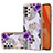 Coque Silicone Motif Fantaisie Souple Couleur Unie Etui Housse avec Support Bague Anneau Y03B pour Samsung Galaxy M32 5G Violet