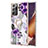 Coque Silicone Motif Fantaisie Souple Couleur Unie Etui Housse avec Support Bague Anneau Y03B pour Samsung Galaxy Note 20 Ultra 5G Violet