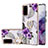 Coque Silicone Motif Fantaisie Souple Couleur Unie Etui Housse avec Support Bague Anneau Y03B pour Samsung Galaxy S20 5G Violet