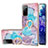 Coque Silicone Motif Fantaisie Souple Couleur Unie Etui Housse avec Support Bague Anneau Y03B pour Samsung Galaxy S20 FE 4G Bleu