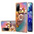 Coque Silicone Motif Fantaisie Souple Couleur Unie Etui Housse avec Support Bague Anneau Y03B pour Samsung Galaxy S20 FE 4G Mixte