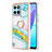 Coque Silicone Motif Fantaisie Souple Couleur Unie Etui Housse avec Support Bague Anneau Y05B pour Huawei Honor 70 Lite 5G Colorful