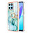 Coque Silicone Motif Fantaisie Souple Couleur Unie Etui Housse avec Support Bague Anneau Y05B pour Huawei Honor X6 5G Petit