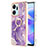 Coque Silicone Motif Fantaisie Souple Couleur Unie Etui Housse avec Support Bague Anneau Y05B pour Huawei Honor X7a Petit