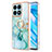 Coque Silicone Motif Fantaisie Souple Couleur Unie Etui Housse avec Support Bague Anneau Y05B pour Huawei Honor X8a 4G Petit