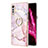 Coque Silicone Motif Fantaisie Souple Couleur Unie Etui Housse avec Support Bague Anneau Y05B pour LG Velvet 4G Petit