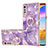 Coque Silicone Motif Fantaisie Souple Couleur Unie Etui Housse avec Support Bague Anneau Y05B pour LG Velvet 4G Petit