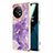 Coque Silicone Motif Fantaisie Souple Couleur Unie Etui Housse avec Support Bague Anneau Y05B pour OnePlus 11 5G Violet