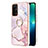 Coque Silicone Motif Fantaisie Souple Couleur Unie Etui Housse avec Support Bague Anneau Y05B pour OnePlus Nord N200 5G Rose