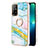 Coque Silicone Motif Fantaisie Souple Couleur Unie Etui Housse avec Support Bague Anneau Y05B pour Oppo A94 5G Colorful