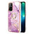 Coque Silicone Motif Fantaisie Souple Couleur Unie Etui Housse avec Support Bague Anneau Y05B pour Oppo A94 5G Petit