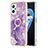 Coque Silicone Motif Fantaisie Souple Couleur Unie Etui Housse avec Support Bague Anneau Y05B pour Oppo A96 4G Petit