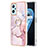 Coque Silicone Motif Fantaisie Souple Couleur Unie Etui Housse avec Support Bague Anneau Y05B pour Oppo A96 4G Petit