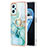 Coque Silicone Motif Fantaisie Souple Couleur Unie Etui Housse avec Support Bague Anneau Y05B pour Oppo A96 4G Petit