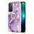 Coque Silicone Motif Fantaisie Souple Couleur Unie Etui Housse avec Support Bague Anneau Y05B pour Oppo Reno6 5G Petit