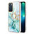 Coque Silicone Motif Fantaisie Souple Couleur Unie Etui Housse avec Support Bague Anneau Y05B pour Oppo Reno6 5G Petit