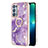 Coque Silicone Motif Fantaisie Souple Couleur Unie Etui Housse avec Support Bague Anneau Y05B pour Oppo Reno6 Pro 5G Petit