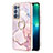 Coque Silicone Motif Fantaisie Souple Couleur Unie Etui Housse avec Support Bague Anneau Y05B pour Oppo Reno6 Pro 5G Petit